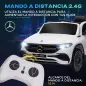 Coche Eléctrico para Niños Mercedes-Benz EQA 12V Control Remoto Música Bocina Velocidad 3-8 km/h 111,5x69x52,5cm Blanco