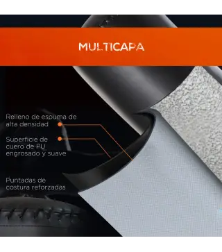 Saco de Boxeo de Pie para Adultos 170cm Altura Ajustable en 3 Niveles Punching Ball con Base Negro