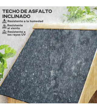 Caseta Jardín Exterior de Madera 77,5x54,2x179,5 cm 0,3 m² para Almacenaje de Herramientas con Estantes Puertas Natural