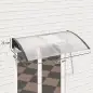 Tejadillo de Protección para Puertas Ventanas Marquesina de Exterior de Aleación de Aluminio 150x90x25 cm Transparente