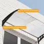 Tejadillo de Protección para Puertas Ventanas Marquesina de Exterior de Aleación de Aluminio 150x90x25 cm Transparente