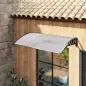 Tejadillo de Protección para Puertas Ventanas Marquesina de Exterior de Aleación de Aluminio 150x90x25 cm Transparente