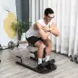 3-en-1 Máquina Equipo de Sentadilla para Ejercicios Abdominales Tablero Supino Multifuncional Ayuda en Cuclillas Equipo Negro