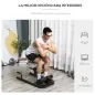 3-en-1 Máquina Equipo de Sentadilla para Ejercicios Abdominales Tablero Supino Multifuncional Ayuda en Cuclillas Equipo Negro