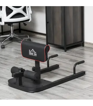3-en-1 Máquina Equipo de Sentadilla para Ejercicios Abdominales Tablero Supino Multifuncional Ayuda en Cuclillas Equipo Negro