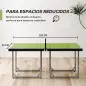 Mesa de Ping-Pong Plegable con Red y Marco de Acero Fácil de Transportar para Interior y Exterior 182x91x76 cm Verde