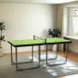 Mesa de Ping-Pong Plegable con Red y Marco de Acero Fácil de Transportar para Interior y Exterior 182x91x76 cm Verde