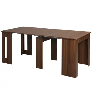 Mesa de Comedor Extensible para 4-6 Personas Mesa Auxiliar Multifuncional para Estudio Cocina 180x85x75 cm Marrón