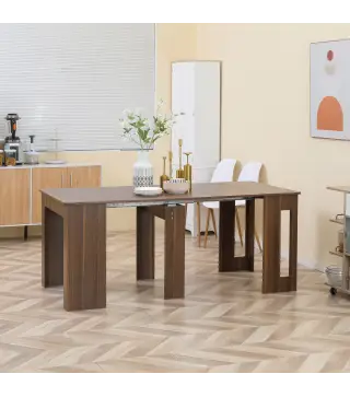 Mesa de Comedor Extensible para 4-6 Personas Mesa Auxiliar Multifuncional para Estudio Cocina 180x85x75 cm Marrón
