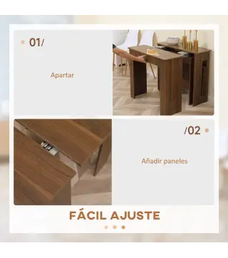 Mesa de Comedor Extensible para 4-6 Personas Mesa Auxiliar Multifuncional para Estudio Cocina 180x85x75 cm Marrón