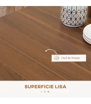 Mesa de Comedor Extensible para 4-6 Personas Mesa Auxiliar Multifuncional para Estudio Cocina 180x85x75 cm Marrón