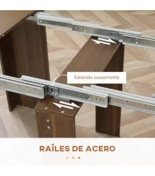 Mesa de Comedor Extensible para 4-6 Personas Mesa Auxiliar Multifuncional para Estudio Cocina 180x85x75 cm Marrón
