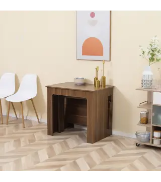 Mesa de Comedor Extensible para 4-6 Personas Mesa Auxiliar Multifuncional para Estudio Cocina 180x85x75 cm Marrón