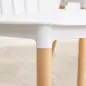 Juego de 4 Sillas de Comedor Estilo Nórdico con Respaldo de Polipropileno y Patas de Madera 48x52,5x83 cm Blanco