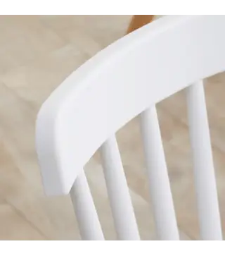 Juego de 4 Sillas de Comedor Estilo Nórdico con Respaldo de Polipropileno y Patas de Madera 48x52,5x83 cm Blanco