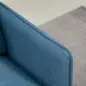 Sofá de Salón de 2 Plazas Moderno con 4 Cojines Reposabrazos y Patas de Acero Carga 240 kg 139x68x80 cm Azul