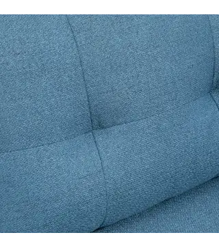 Sofá de Salón de 2 Plazas Moderno con 4 Cojines Reposabrazos y Patas de Acero Carga 240 kg 139x68x80 cm Azul