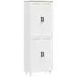 Alacena de Cocina Armario de Almacenaje Multifuncional con 4 Puertas y Estantes Ajustables 60x30x171 cm Blanco