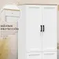 Alacena de Cocina Armario de Almacenaje Multifuncional con 4 Puertas y Estantes Ajustables 60x30x171 cm Blanco