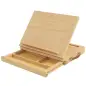 Caballete de Mesa de Madera Caja de Caballete de Pintura Plegable con Cajón y Altura Ajustable 33,5x26x26 cm Natural
