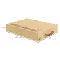 Caballete de Mesa de Madera Caja de Caballete de Pintura Plegable con Cajón y Altura Ajustable 33,5x26x26 cm Natural