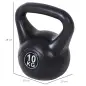 Pesa Rusa de 10 kg Kettlebell Relleno de Arena con Mango Ancho Antideslizante para Entrenamiento 25x19x28 cm Negro