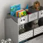 Organizador de Juguetes para Niños Estantería para Juguetes con 6 Cajas de Tela no Tejida Extraíbles 63x30x66 cm Gris