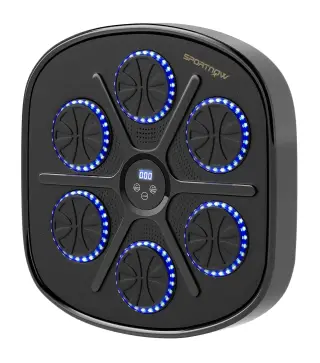 Boxeo Pared Musical con 9 Modos de Velocidad Guantes Conexión Bluetooth Luces LED para Adultos y Niños en Casa Oficina