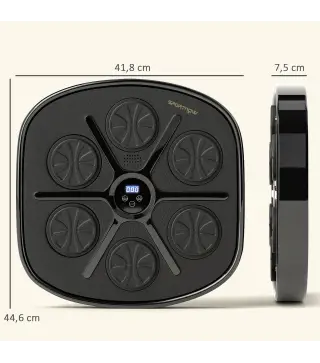 Boxeo Pared Musical con 9 Modos de Velocidad Guantes Conexión Bluetooth Luces LED para Adultos y Niños en Casa Oficina