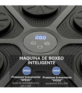 Boxeo Pared Musical con 9 Modos de Velocidad Guantes Conexión Bluetooth Luces LED para Adultos y Niños en Casa Oficina