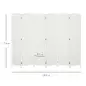 Biombo Separador de Ambientes de 6 Paneles Biombo Plegable 240x170 cm para Salón Dormitorio Oficina Blanco