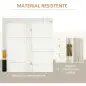 Biombo Separador de Ambientes de 6 Paneles Biombo Plegable 240x170 cm para Salón Dormitorio Oficina Blanco