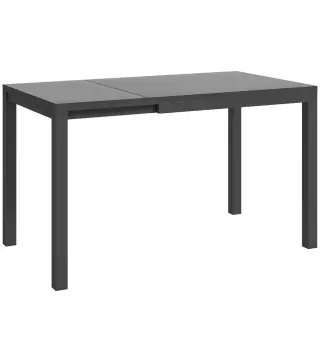 Mesa de Comedor Extensible de Exterior de 85-125 cm para 4-6 Personas Mesa Rectangular para Porche Terraza Jardín