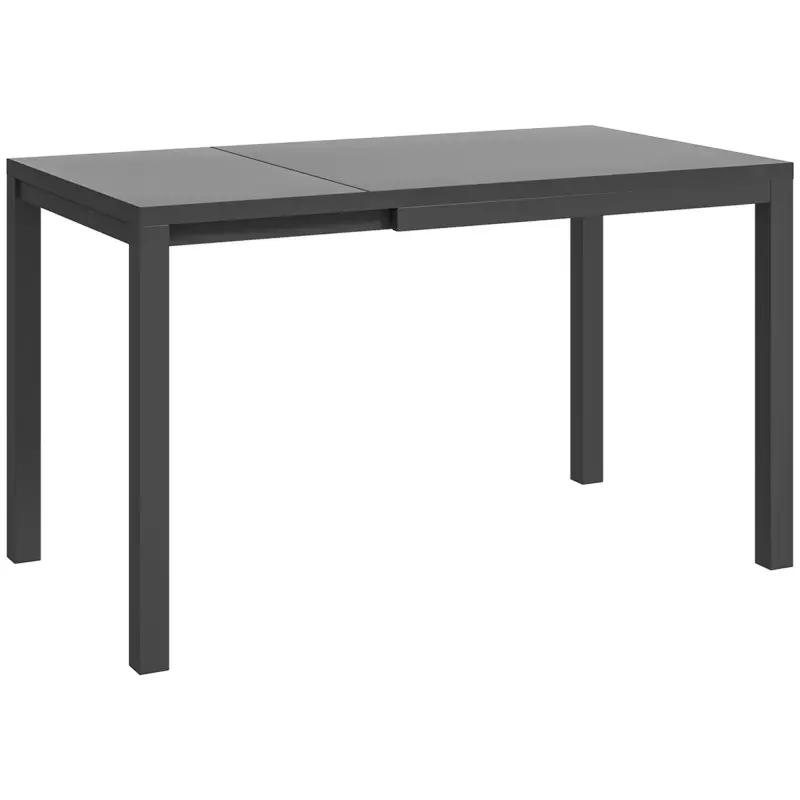 Mesa de Comedor Extensible de Exterior de 85-125 cm para 4-6 Personas Mesa Rectangular para Porche Terraza Jardín