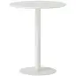 Mesa de Comedor Redonda para 2 Personas Mesa de Cocina de Acero para Interior y Exterior Ø60x72 cm Blanco