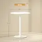 Mesa de Comedor Redonda para 2 Personas Mesa de Cocina de Acero para Interior y Exterior Ø60x72 cm Blanco