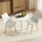 Mesa de Comedor Redonda para 2 Personas Mesa de Cocina de Acero para Interior y Exterior Ø60x72 cm Blanco