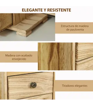 Joyero de Madera de 4 Niveles Joyero Mujer Organizador con 2 Cajones Espejo para Pendientes Anillos Collares Natural
