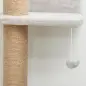 Árbol para Gatos de Pared de 5 Niveles Rascador para Gatos Estrecho con Bola y Rascadores 48x21x180 cm Gris Claro