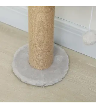 Árbol para Gatos de Pared de 5 Niveles Rascador para Gatos Estrecho con Bola y Rascadores 48x21x180 cm Gris Claro