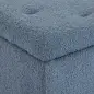 Banco de Pie de Cama Baúl de Almacenaje para Dormitorio con Tapa Abatible y Patas de Madera 95x38x45 cm Azul