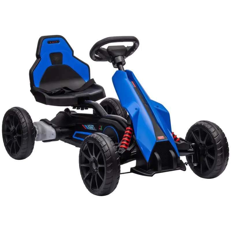 Kart Coche Eléctrico Infantil 12V de 3 a 8 Años Velocidad 3-5km/h y Cinturón de Seguridad 100x58x58,5cm Azul Kart Coche Eléctrico Infantil 12V de 3 a 8 Años Velocidad 3-5km/h y Cinturón de Seguridad 100x58x58,5cm Azul