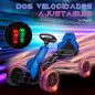 Kart Coche Eléctrico Infantil 12V de 3 a 8 Años Velocidad 3-5km/h y Cinturón de Seguridad 100x58x58,5cm Azul
