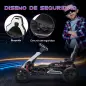 Kart Coche Eléctrico Infantil 12V de 3 a 8 Años Velocidad 3-5km/h y Cinturón de Seguridad 100x58x58,5cm Blanco