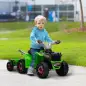 Quad Eléctrico para Niños con Remolque Coche Eléctrico Cuatrimoto para Niños de 18-36 Meses 106x41,5x48,5 cm Verde