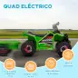 Quad Eléctrico para Niños con Remolque Coche Eléctrico Cuatrimoto para Niños de 18-36 Meses 106x41,5x48,5 cm Verde