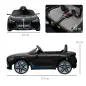 Coche Eléctrico para Niños 37-72 Meses Autorización BMW I4 con Control Remoto y Cinturón de Seguridad 115x67x45cm Negro