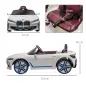 Coche Eléctrico para Niños 37-72 Meses Autorización BMW I4 con Control Remoto y Cinturón de Seguridad 115x67x45cm Blanco