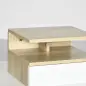 Set de 2 Mesitas de Noche Flotantes con 1 Cajón y Estante Abierto Diseño Moderno Montado en la Pared 35x32x22,5 cm Roble