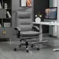 Silla de Masaje Reclinable con 6 Puntos de Masaje y 5 Modos con Función de Calefacción Ajustable 66x74x114-121,5 cm Gris